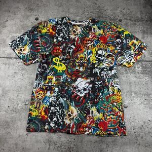 Vintage Y2K All Over Print Shirt Size XL Gama AOP 24x30
